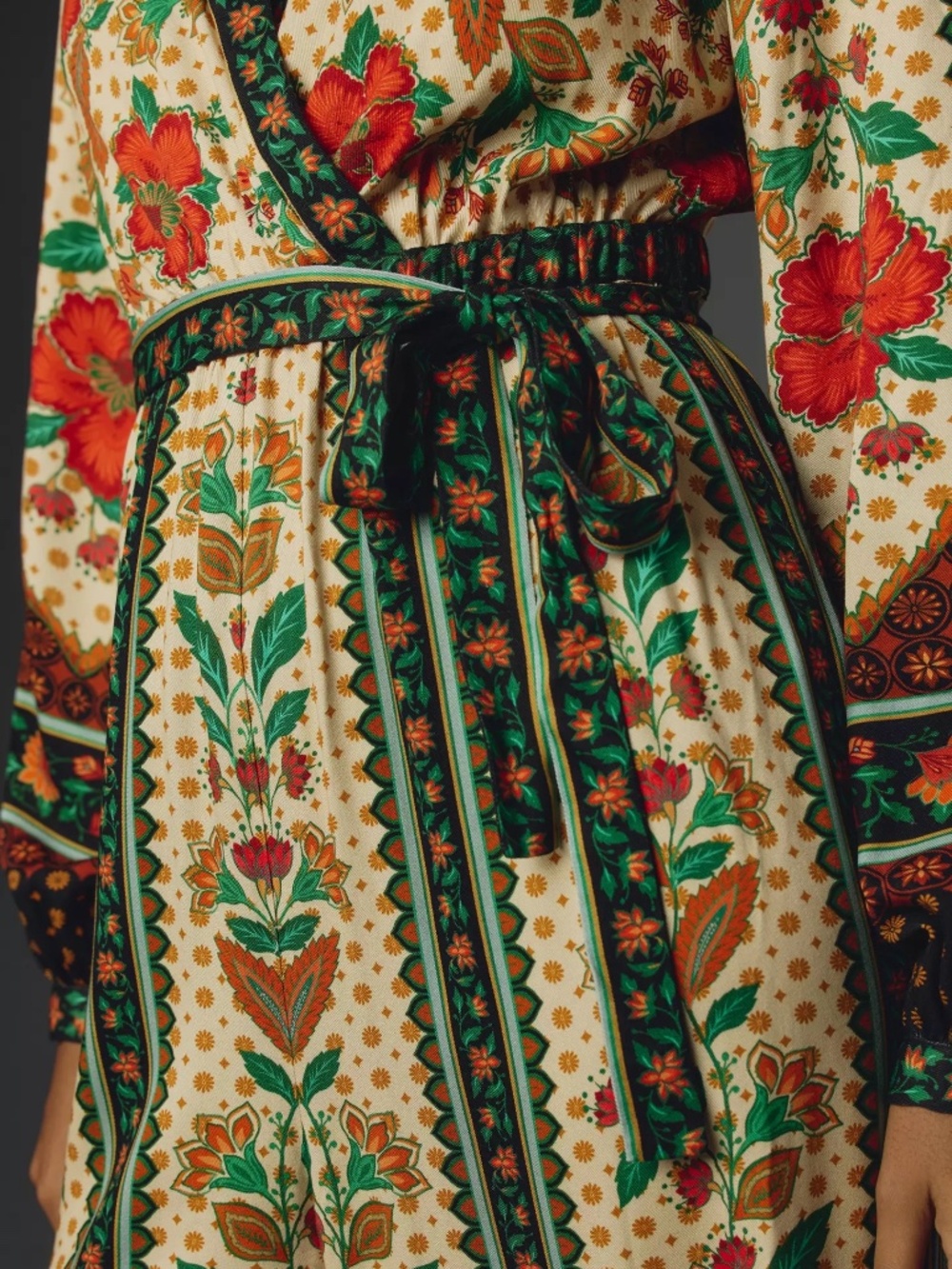Farm Rio x Anthropologie Floral Wrap Jumpsuit L - Picture 4 of 7